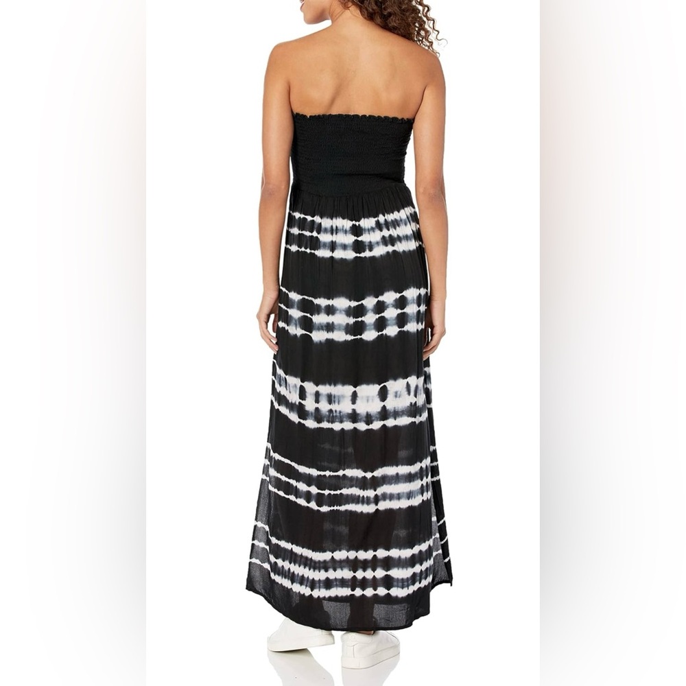 Karen Kane Smocked Tie Dye Maxi Dress Strapless - Picture 3 of 7